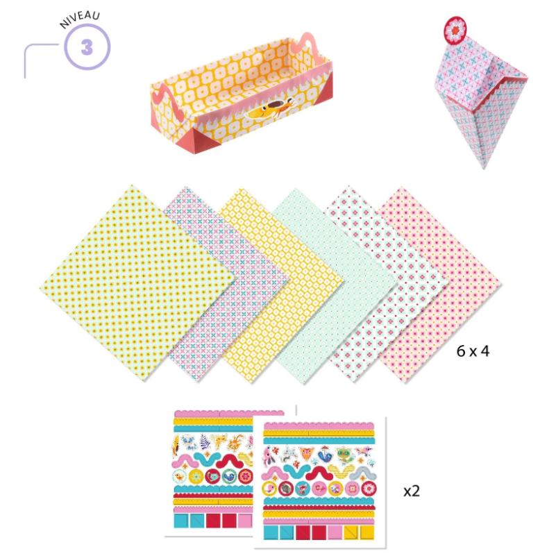 Small Boxes Origami  Paper Craft Kit