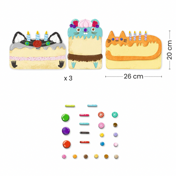 Cakes Mosaics Collage Craft Kit (3-6yrs)