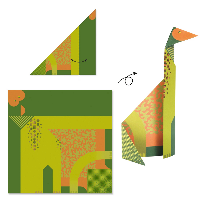 Dinosaur Origami Paper Craft Kit