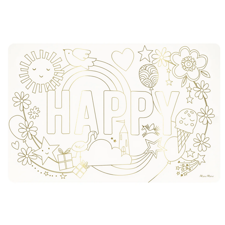 Happy Icons Colouring Placemats -pk8