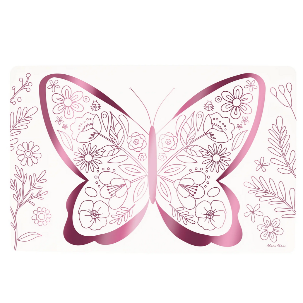 Butterflies & Flowers Colouring Placemats -pk8