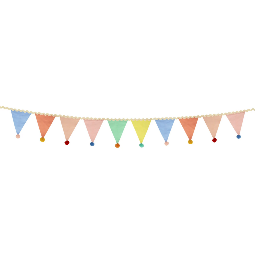 Pastel Pom Pom Flag Garland