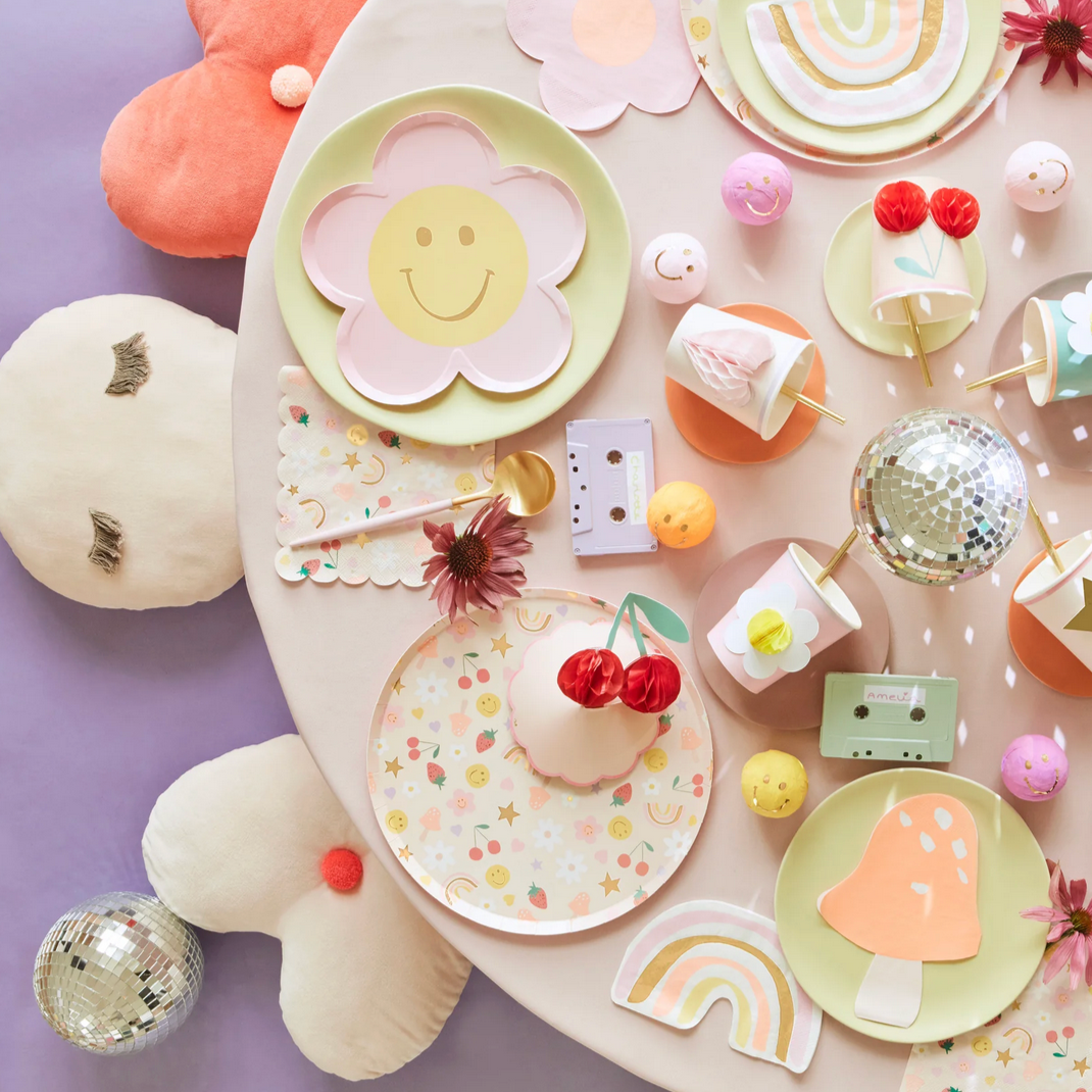 Happy Face Icons Dinner Plates (pk8)