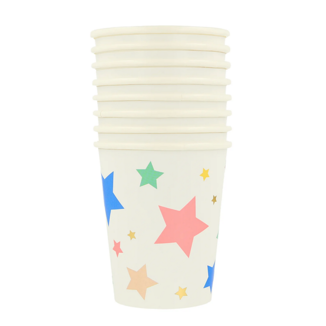 Happy Birthday Stars Cups (8pk)