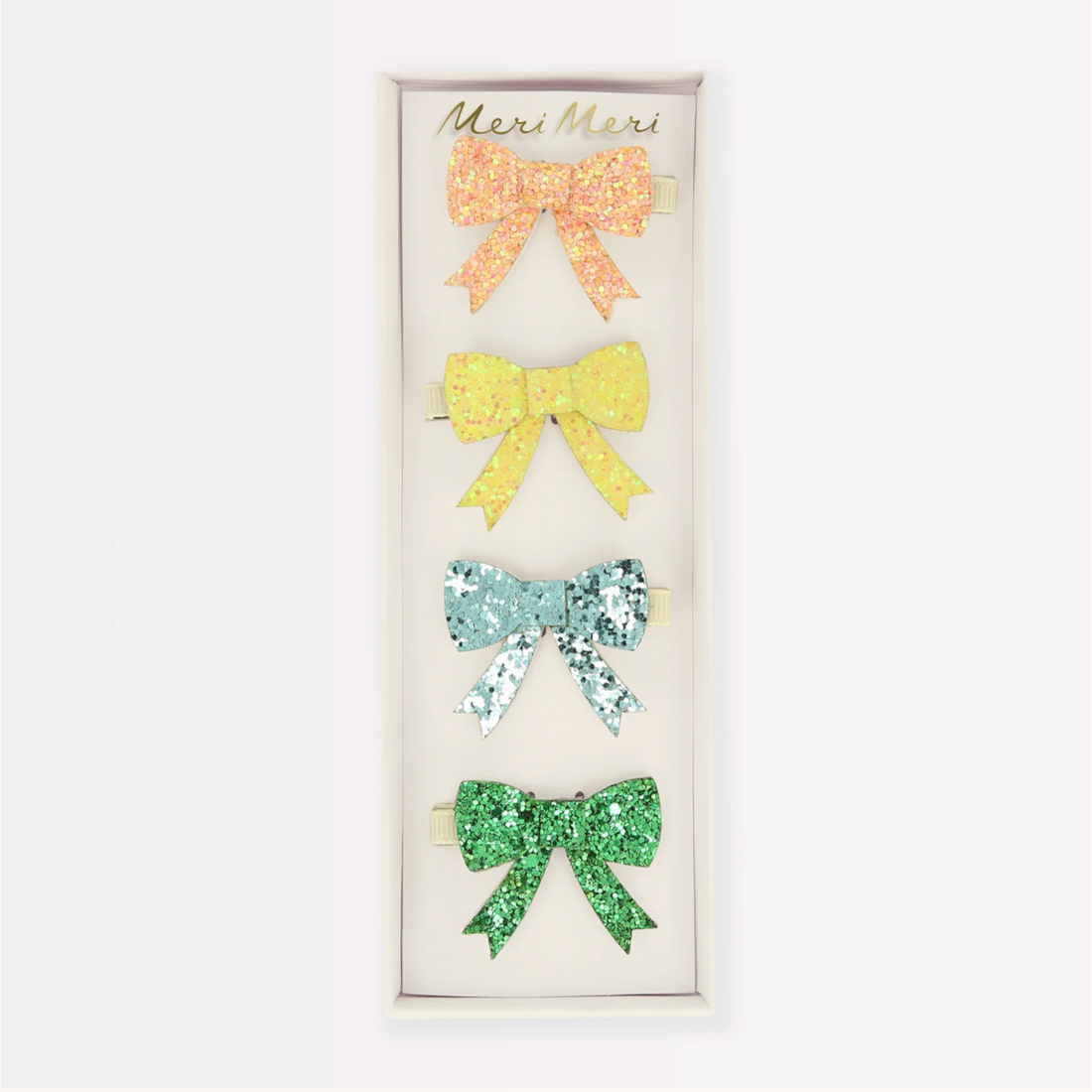 Glitter Bow Hair Clips