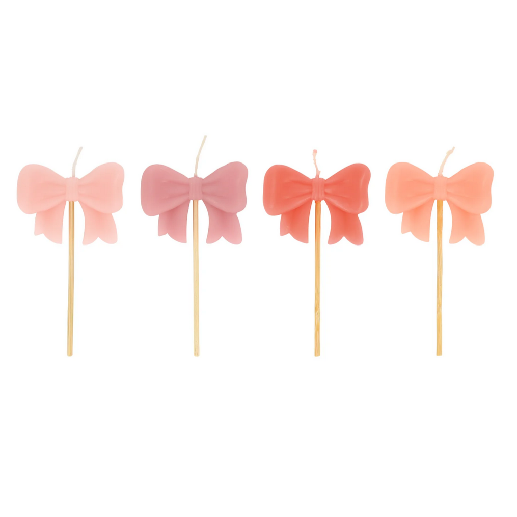 Pink Bow Candles (4pk)