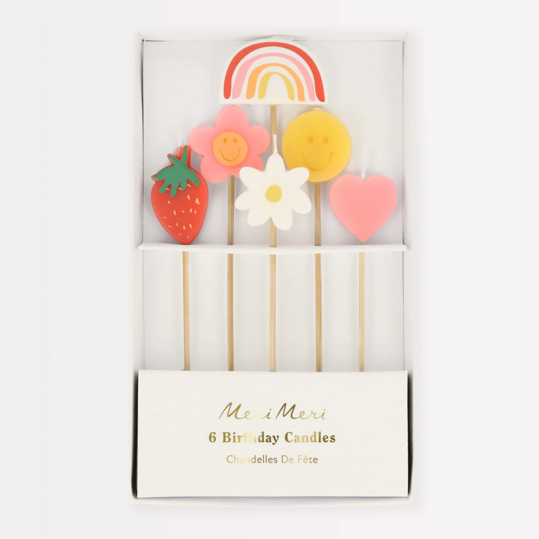 Happy Face Icons Candles (pk6)