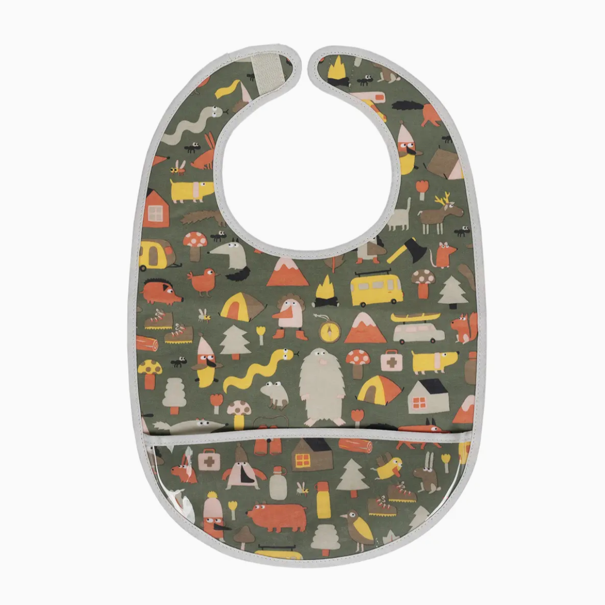 Coated Cotton Bib -adventure green