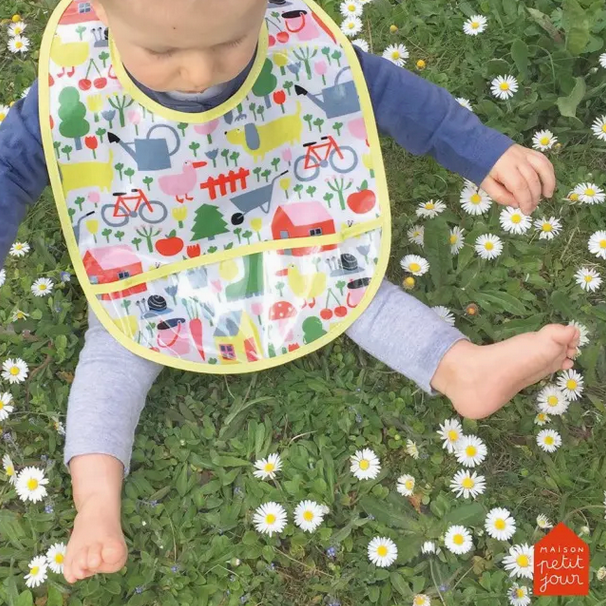 Coated Cotton Bib -countryside