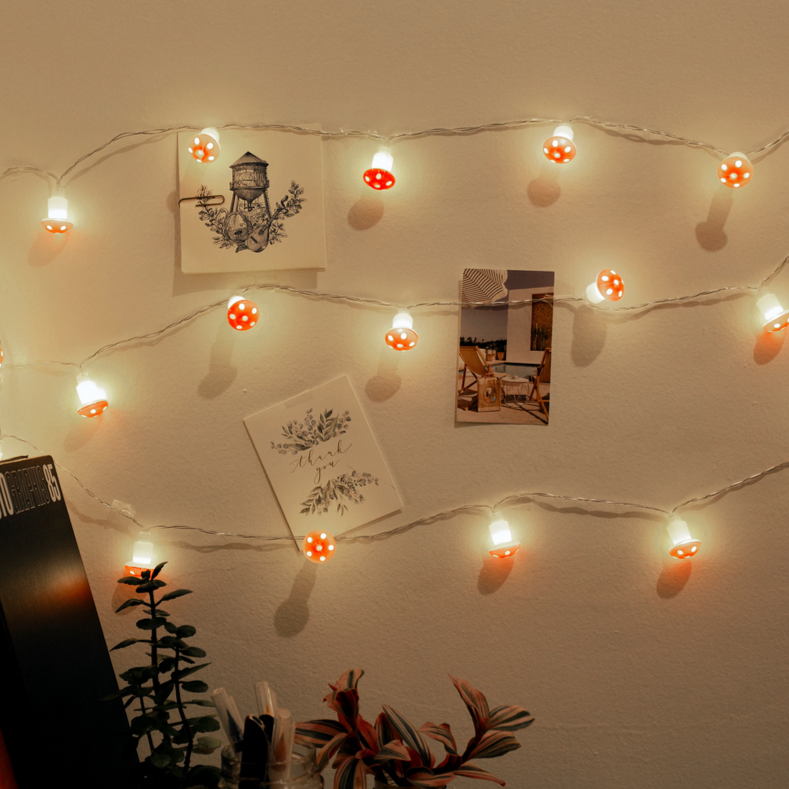 Mushroom String Lights -10 ft