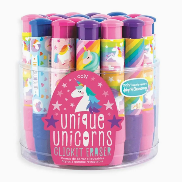 Click-It Erasers: Unique Unicorn Erasers