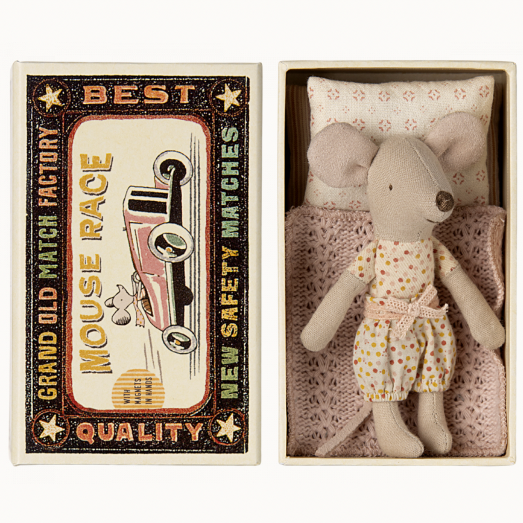 Little Sister Mouse in Matchbox
