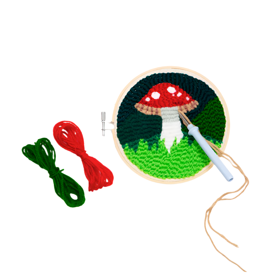 Mushroom Punch Needle Kit