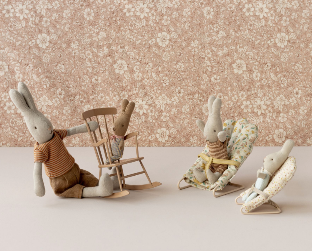 My Rabbit - rose & blue check