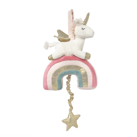 Unicorn and Rainbow Music Stroller Toy Mobile