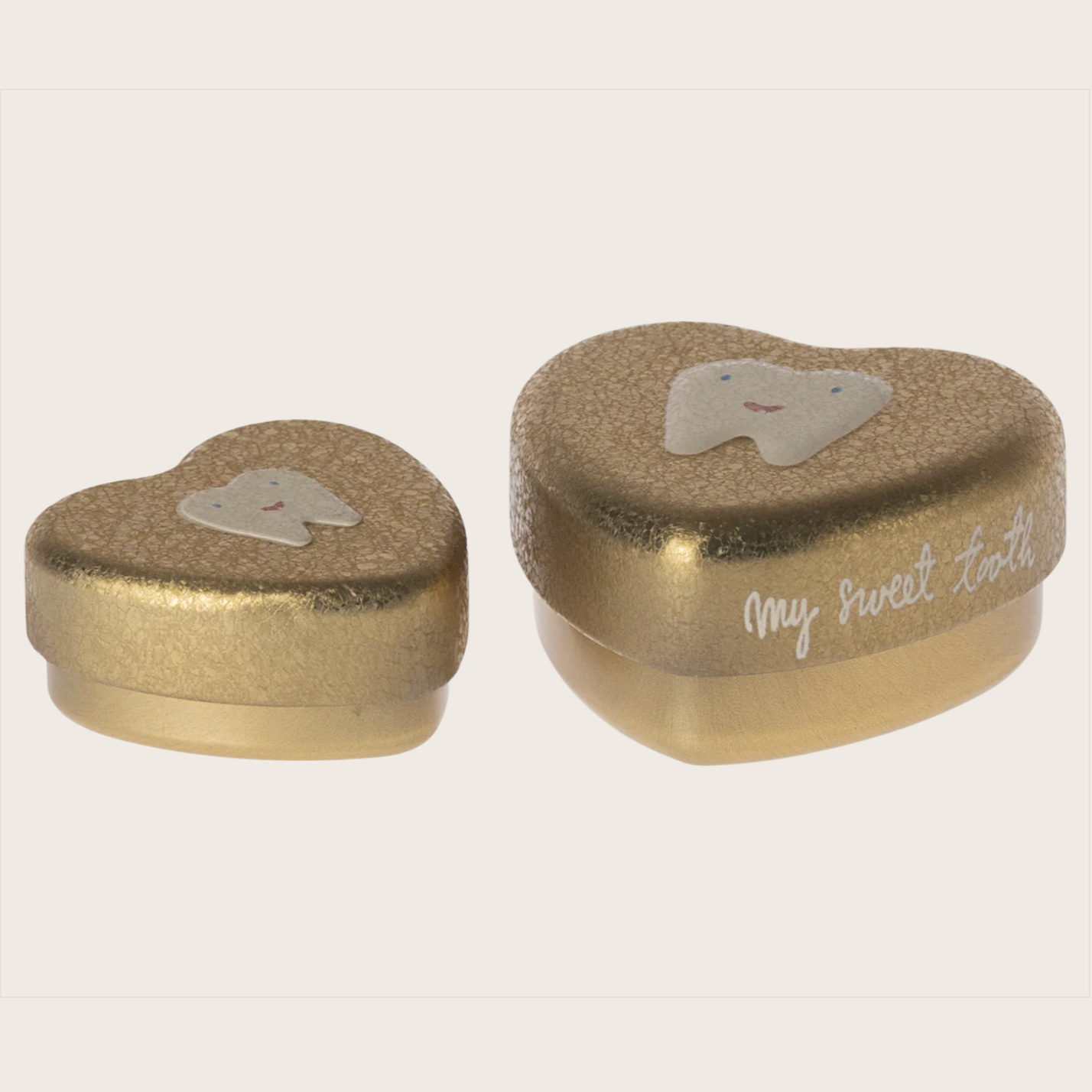 Heart Tooth Box 2 pcs set  -gold