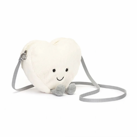 Jellycat Amuseable Cream Heart Bag