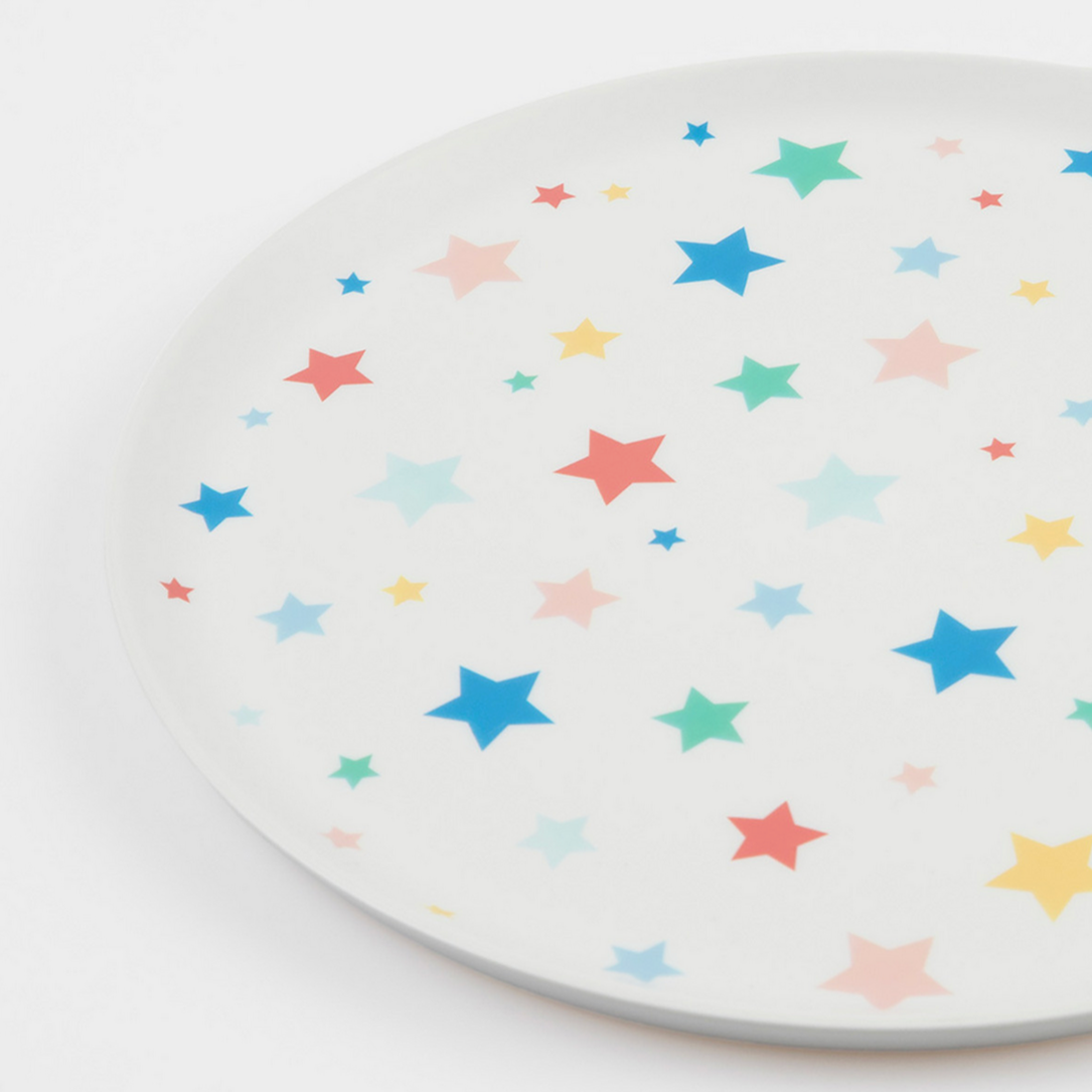 Star Pattern Recycled Plastic Small Plates (6pk)