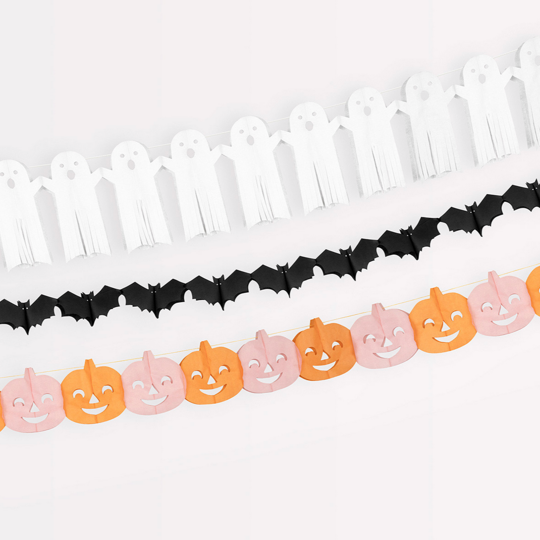 Tissue Paper Halloween Garlands