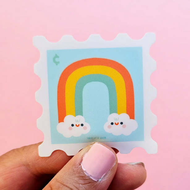 Rainbow Stamp Sticker -Vica Lew