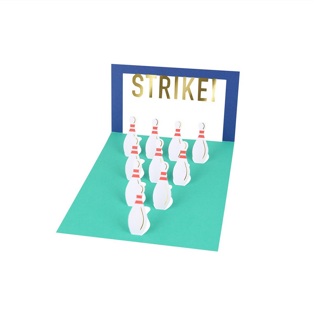 Pop-Up Bowling Birthday Card