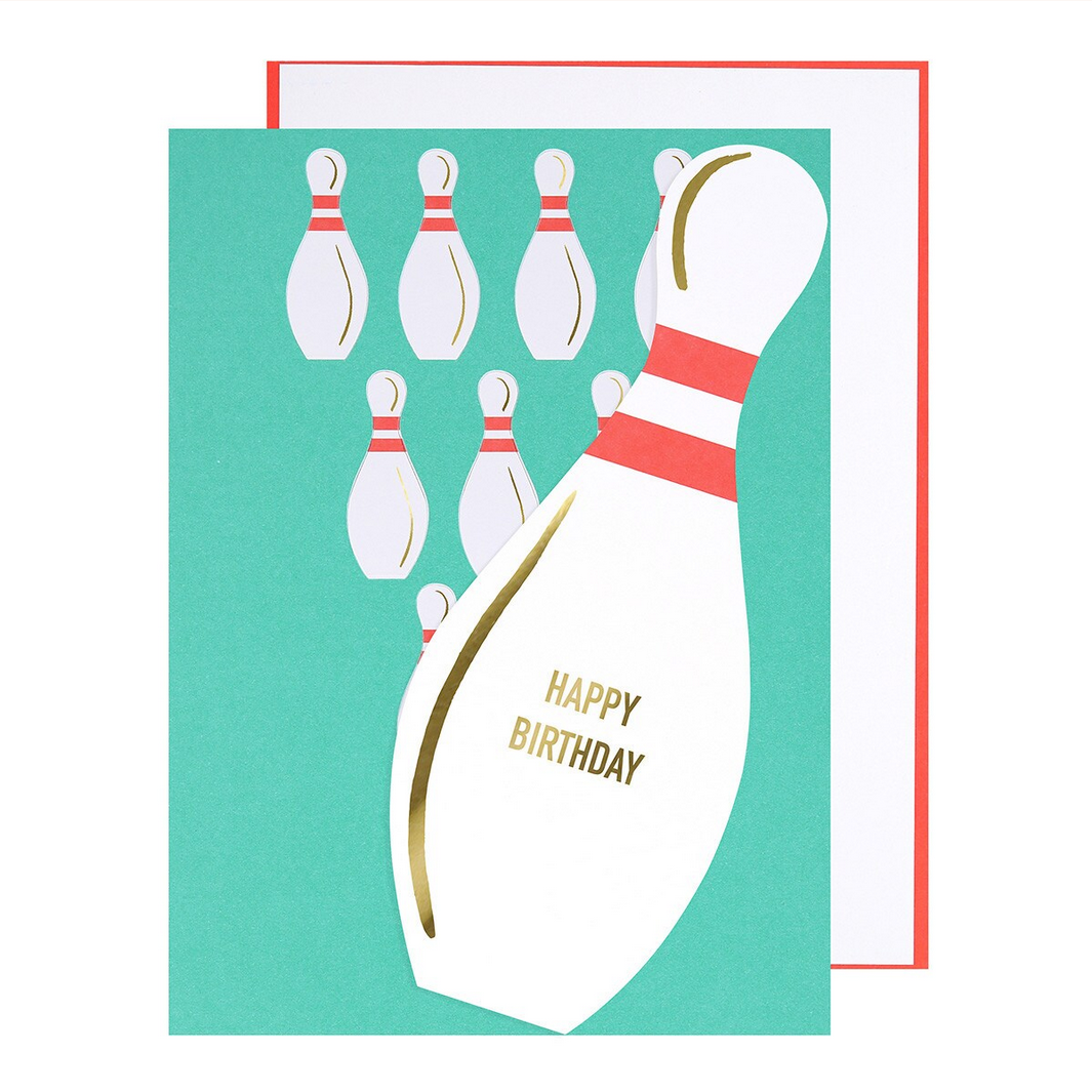 Pop-Up Bowling Birthday Card