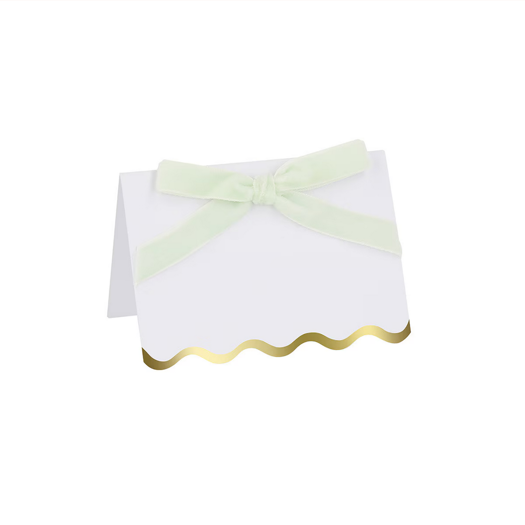 Pastel Velvet Bow Place Cards