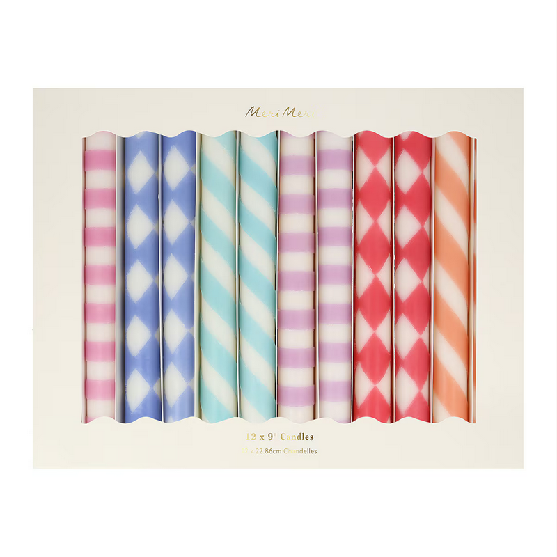 Patterned Table Candles