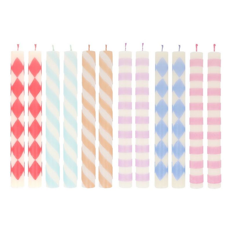 Patterned Table Candles