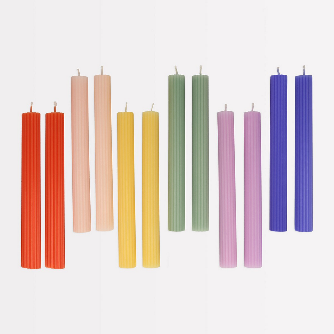 Rainbow Table Candles (x12)