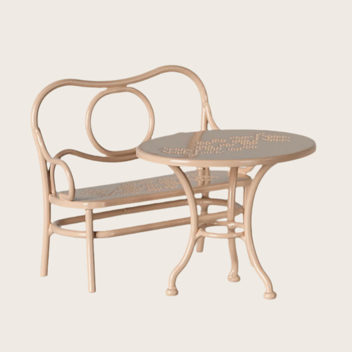 Café set for Mouse, Big - Pale pink