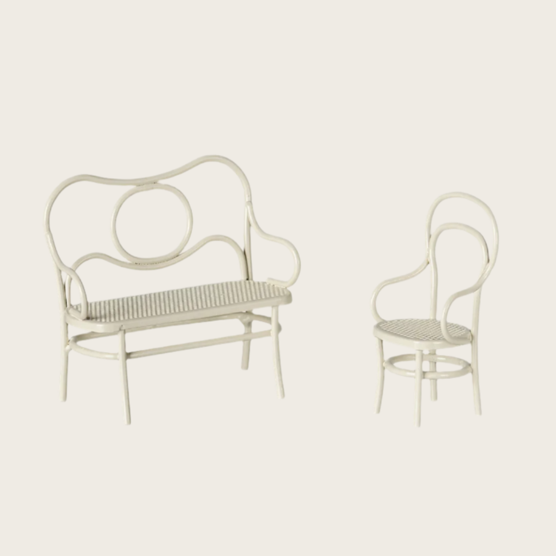 Café set for Mouse, Small - off white