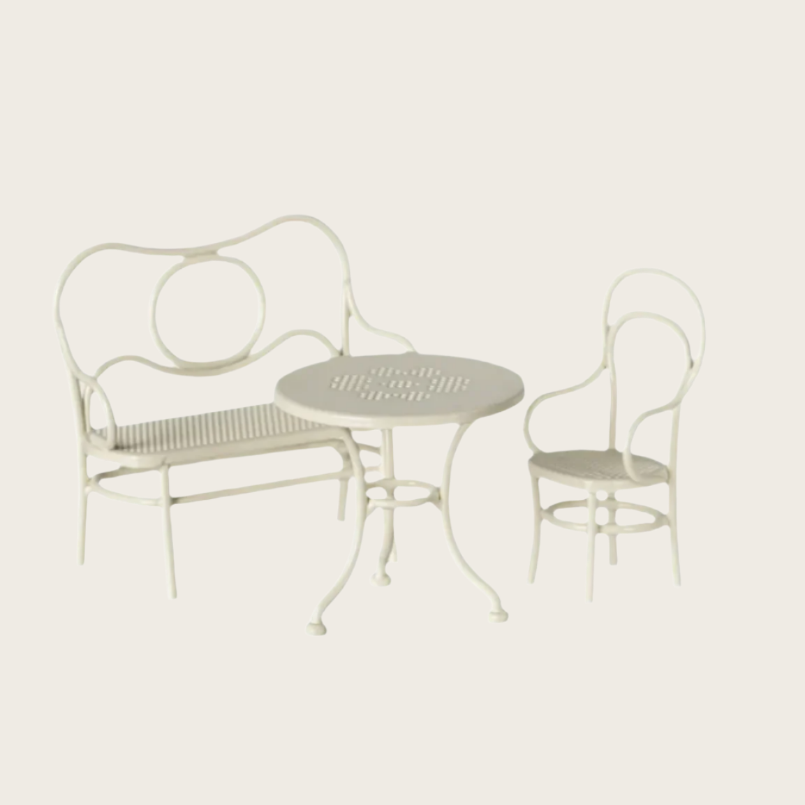 Café set for Mouse, Small - off white
