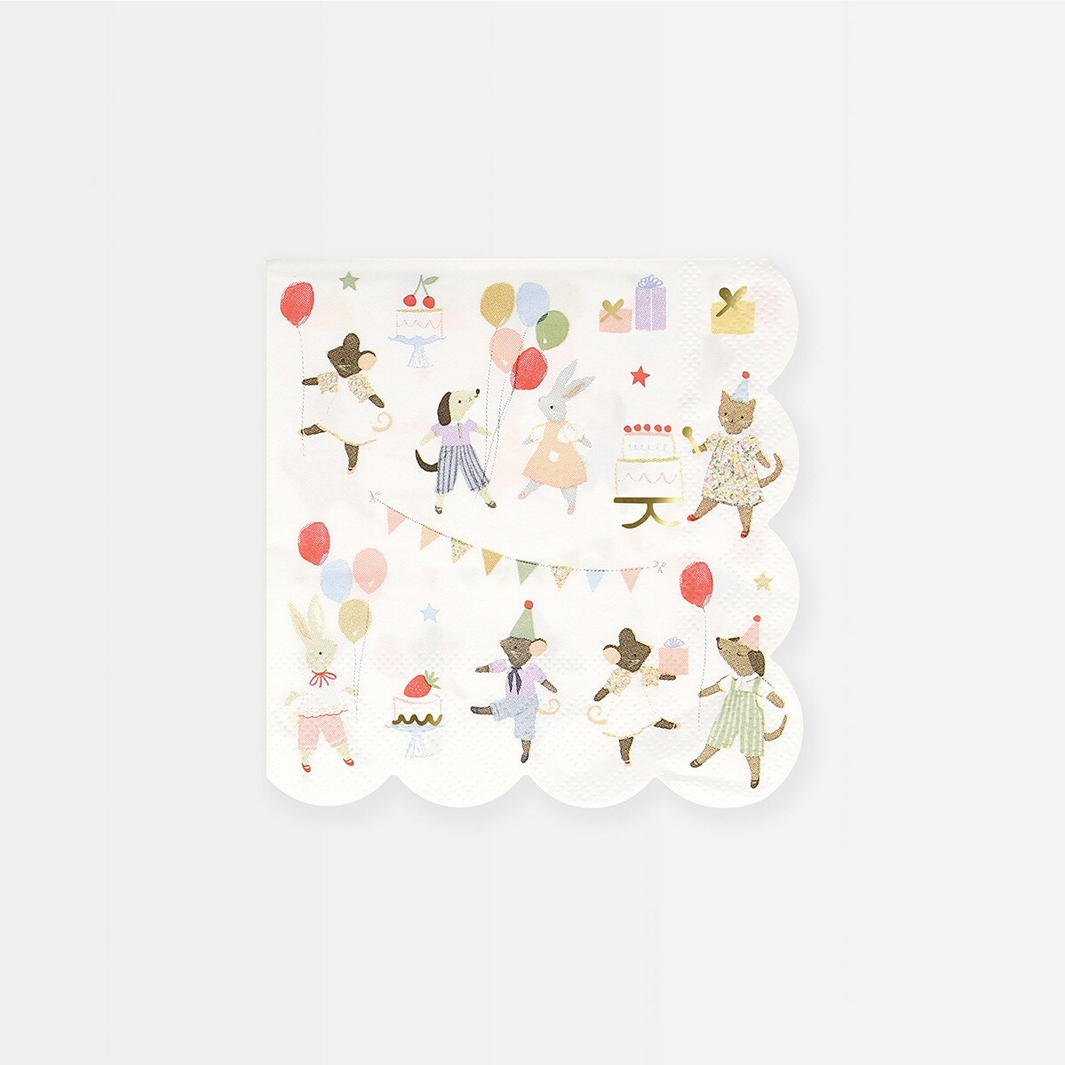 Animal Friends Small Napkins -16pk