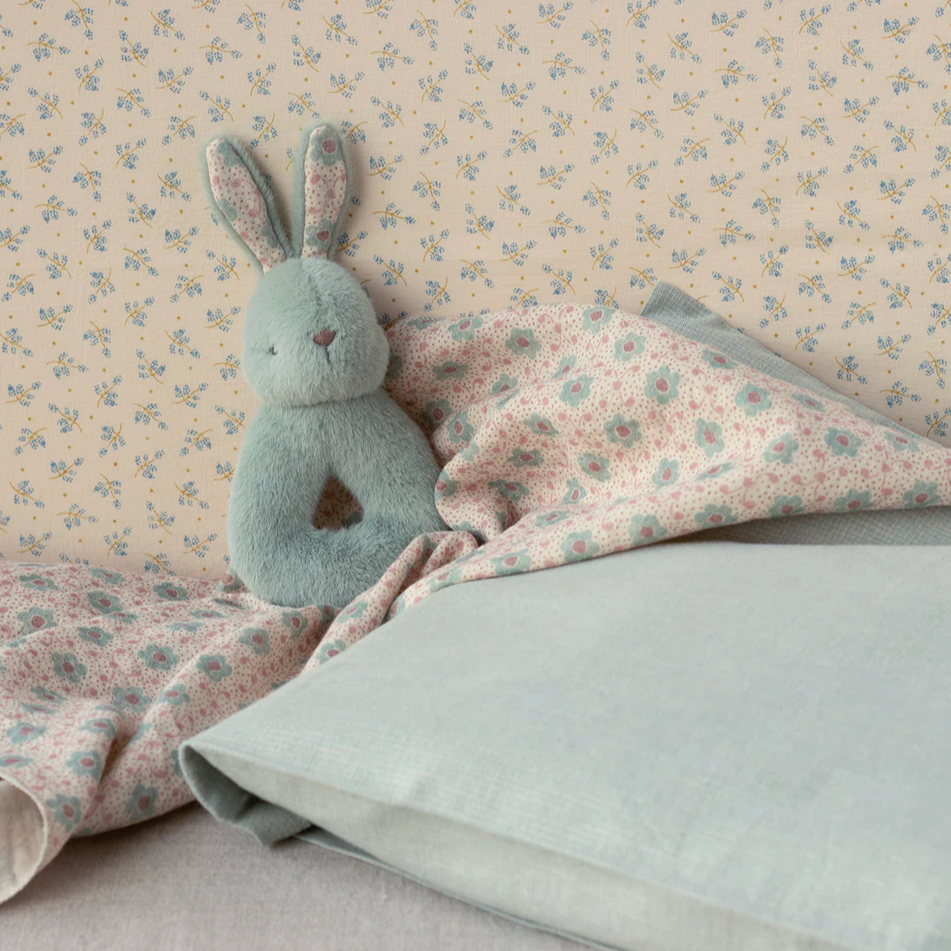 Rabbit rattle set - Mint
