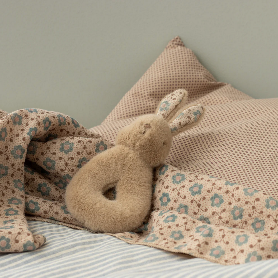 Rabbit rattle set - Cream Peach