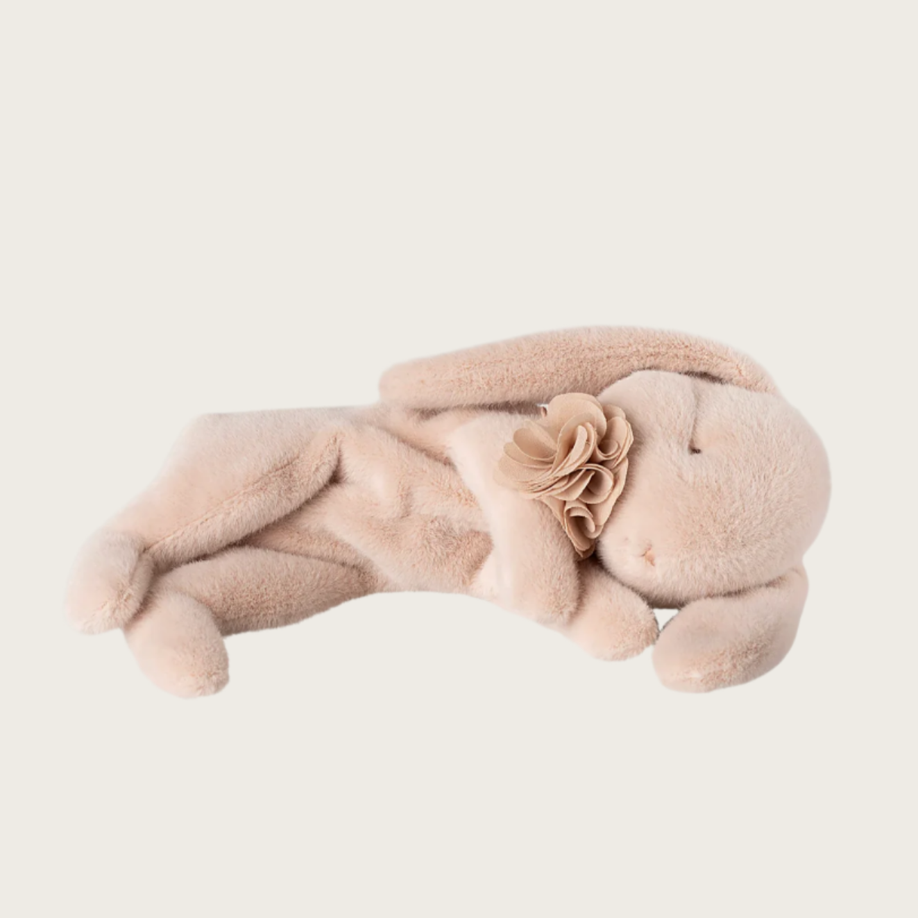 Sleeping bunny plush- Small - Powder