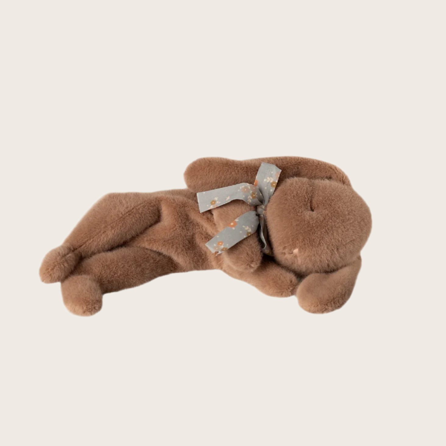 Sleeping bunny plush- Small - Soft Brown
