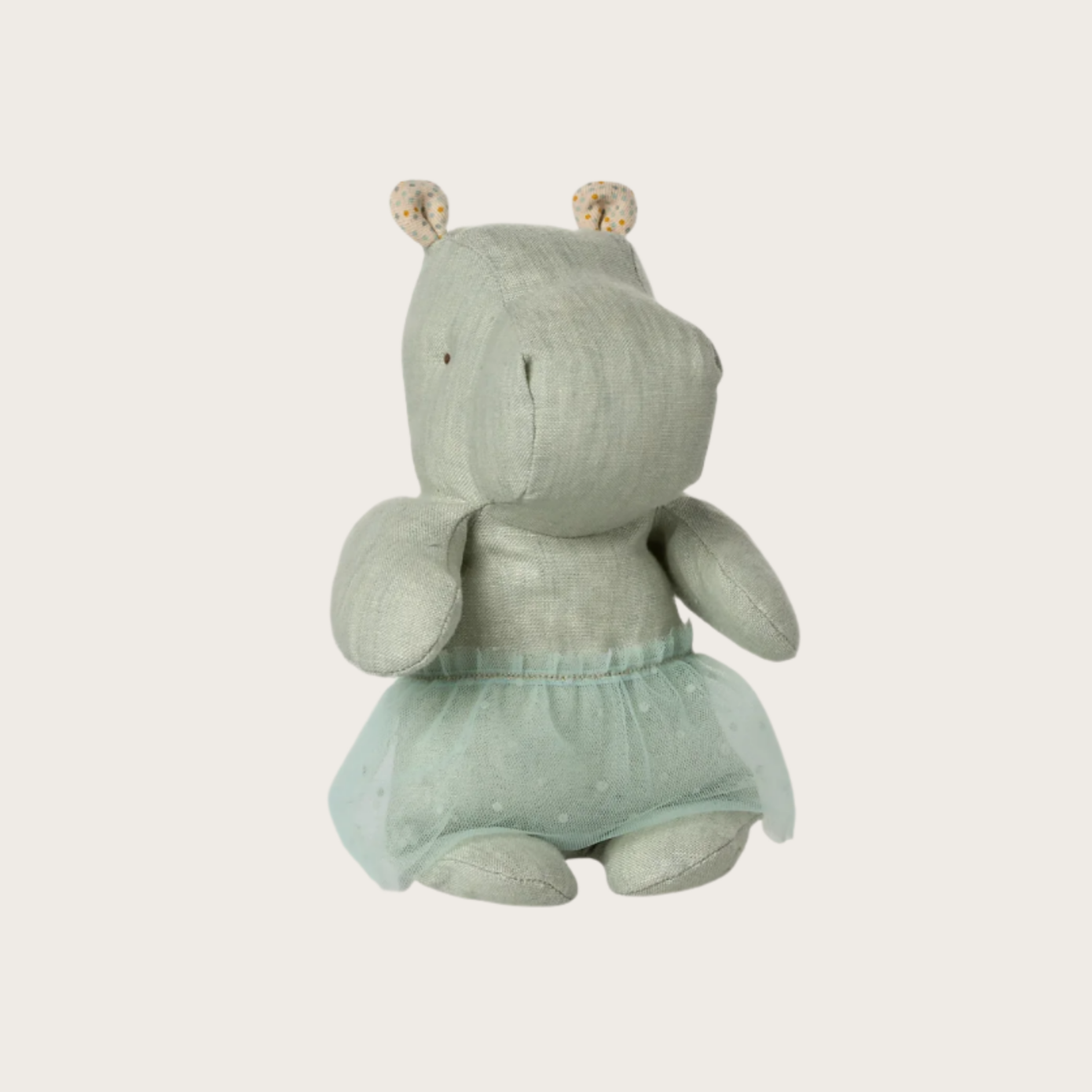 Small Hippo with skirt- mint