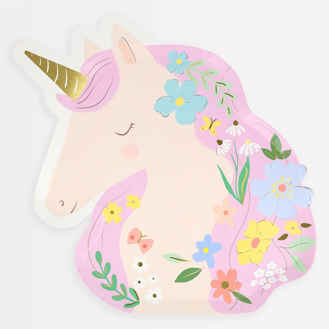 Meadow Unicorns Shaped Plates