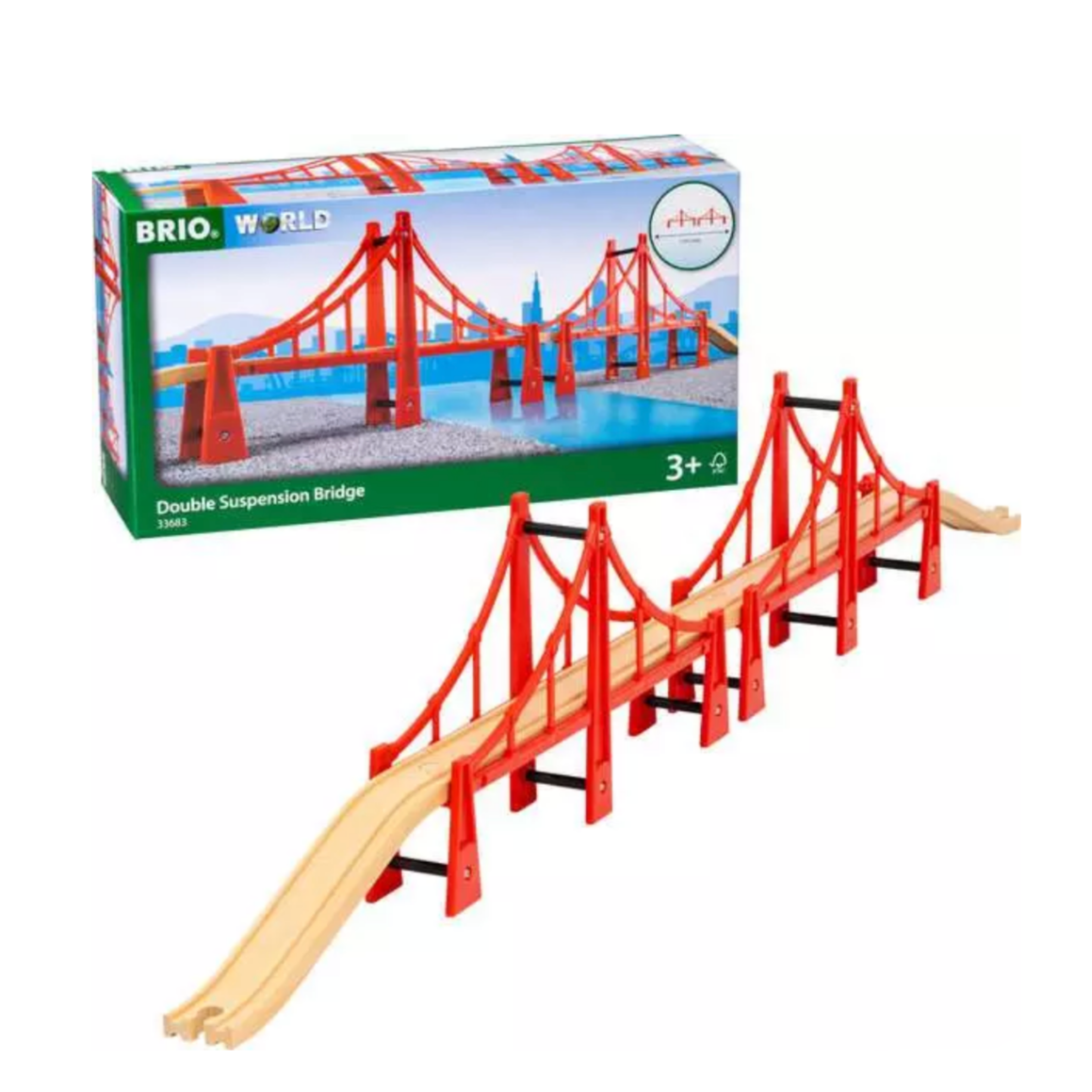 BRIO Railway Double Suspension Bridge
