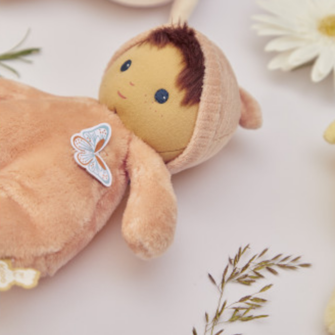 Baby Zinnia fabric doll