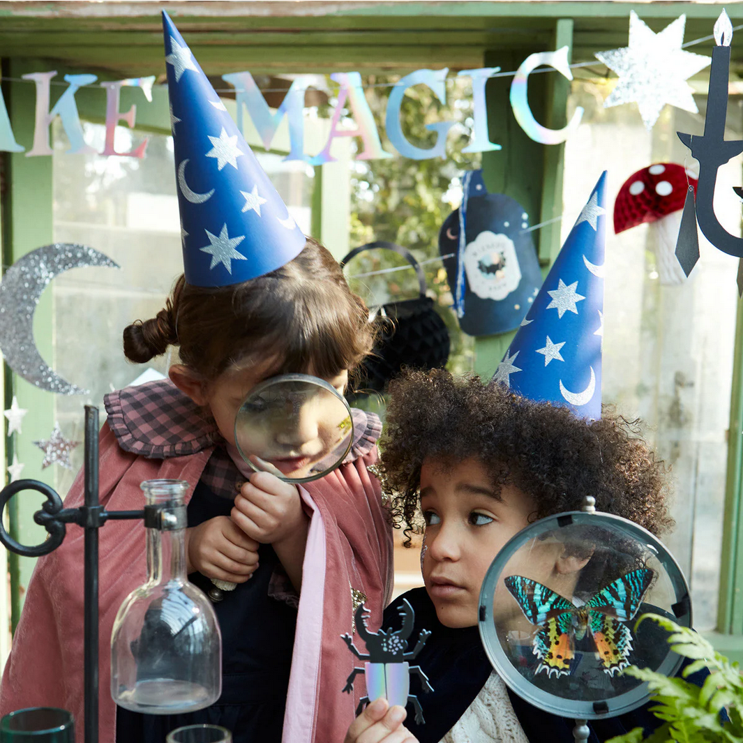 Wizard Party Hats & Wands (x6)