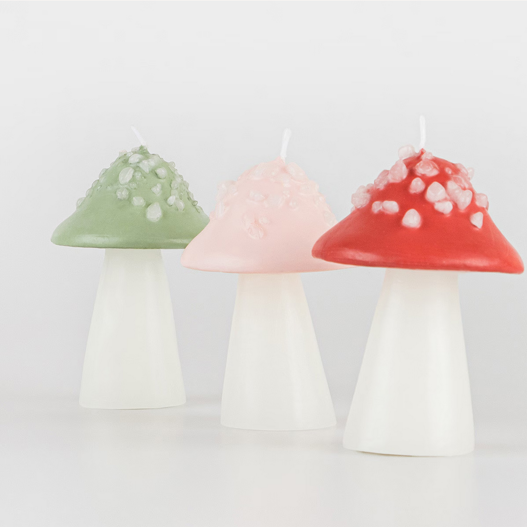 Mushroom Candles (x3)