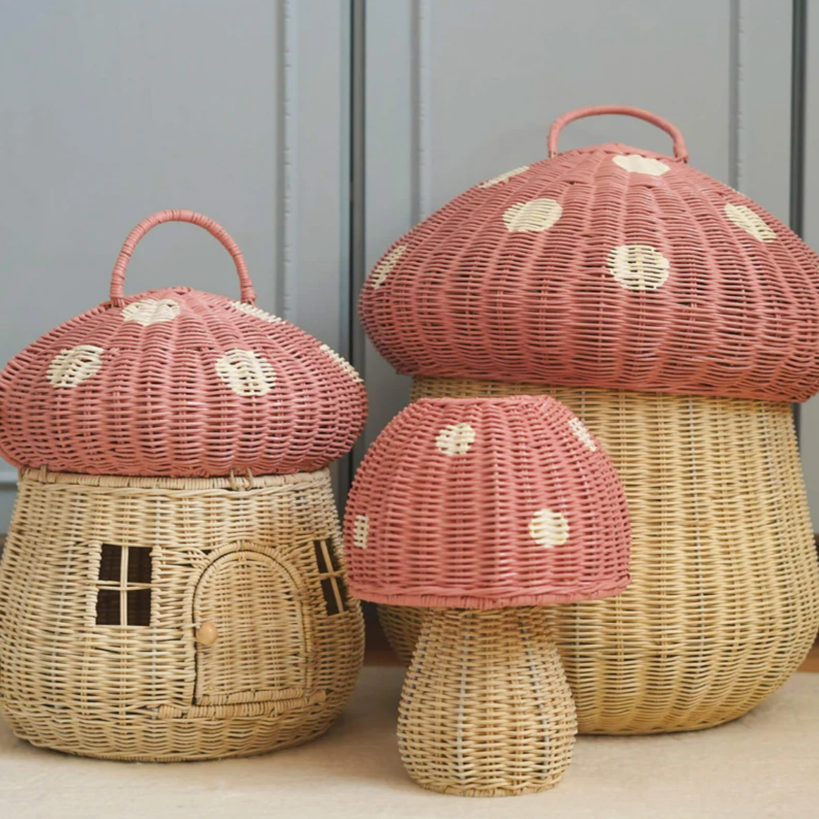Mushroom Storage Basket -Musk