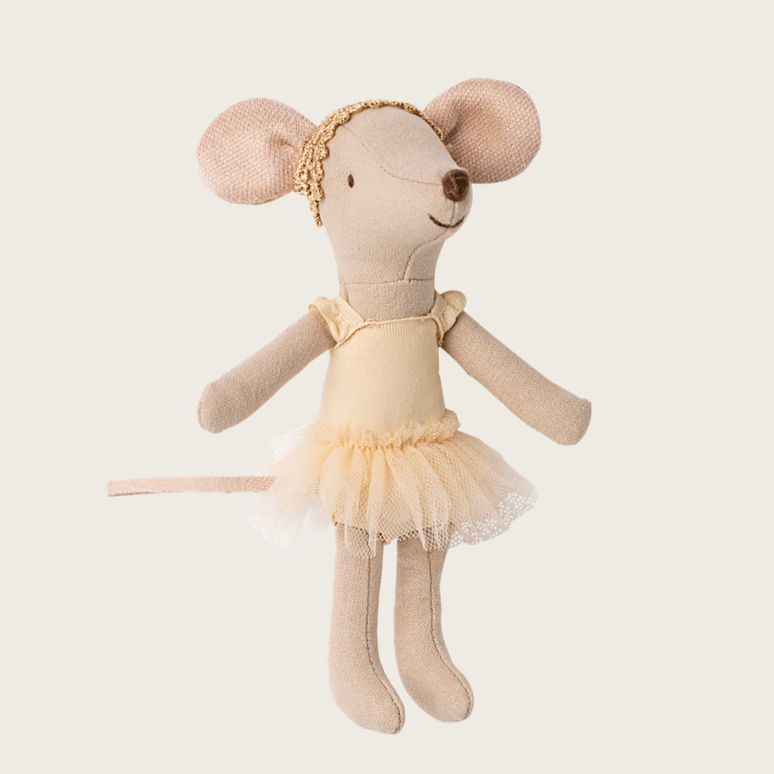 Ballet dancer mouse plush toy .