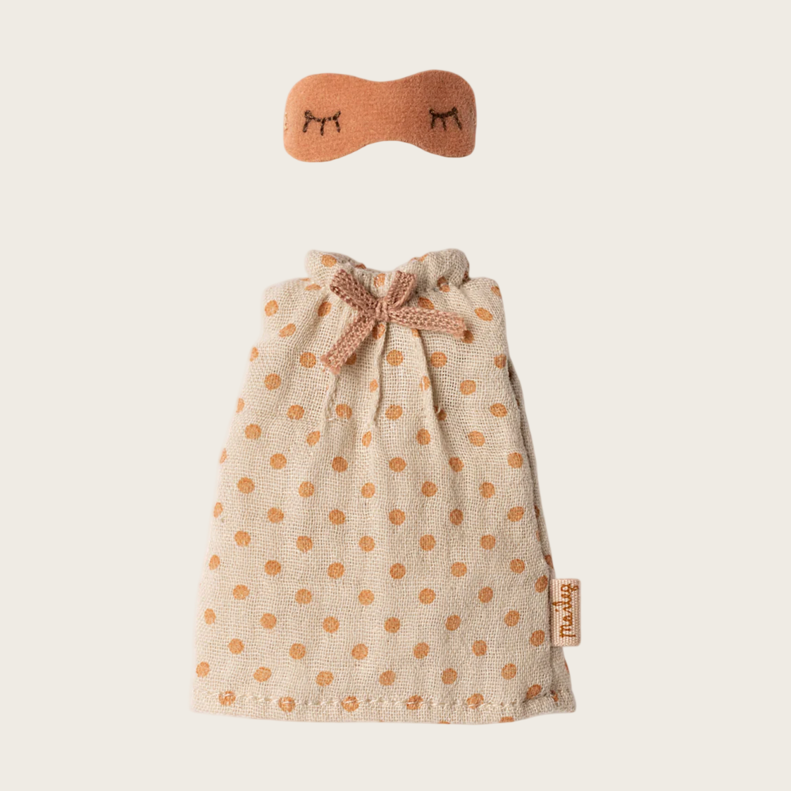nightgown with flower pattern and eye mask