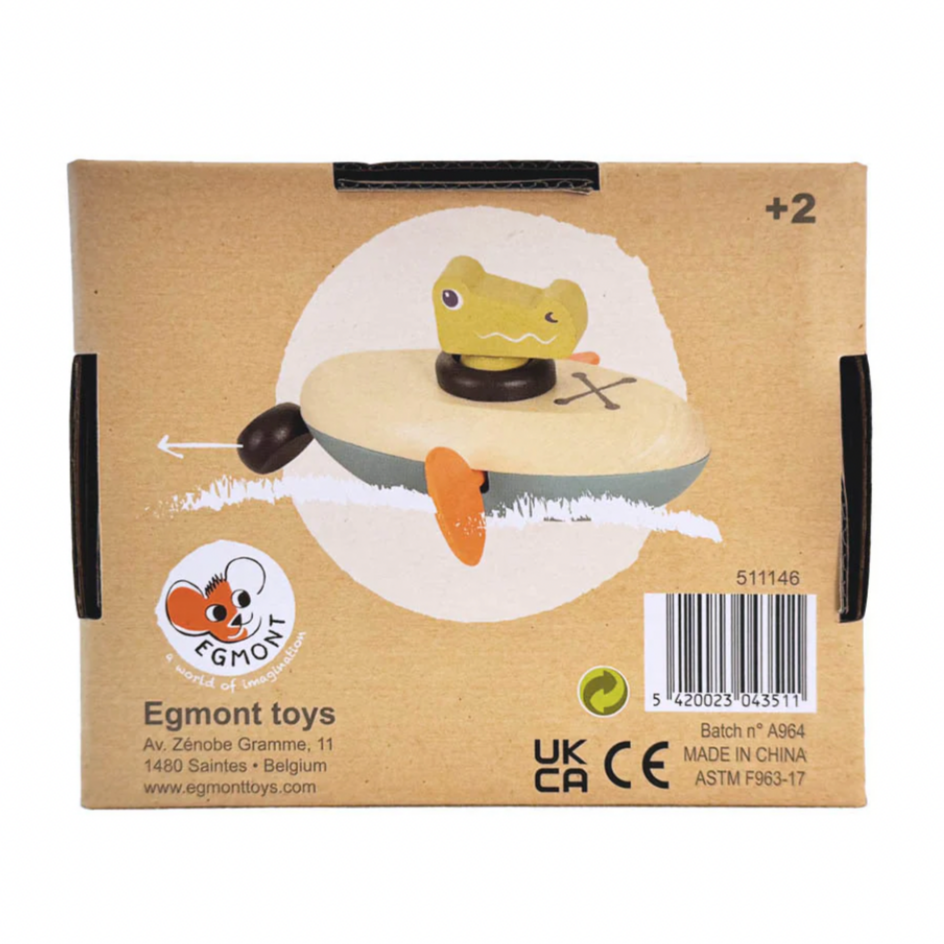 Egmont toys packaging with a crocodile design on a white background