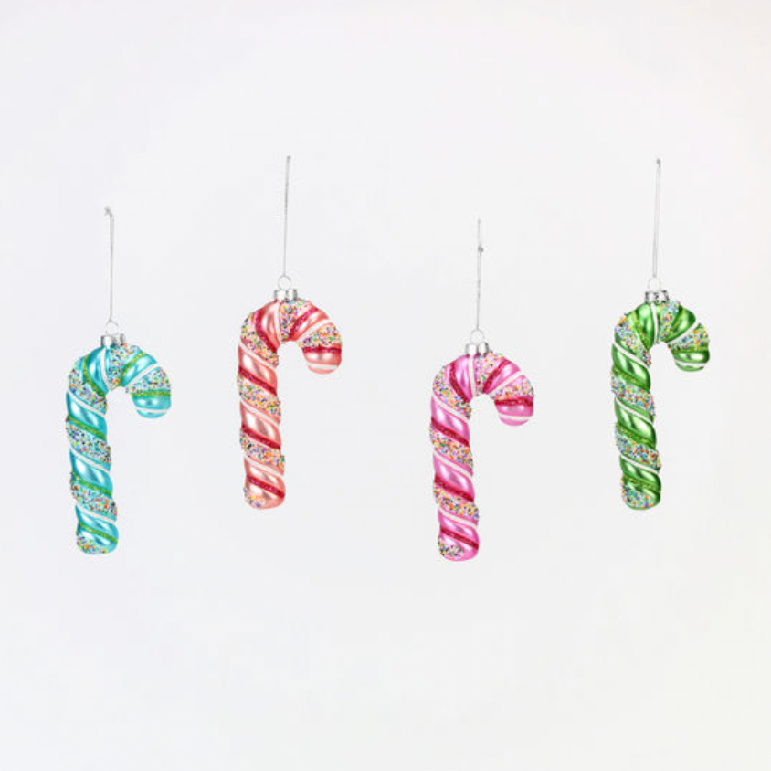 Glass Candy Cane Ornaments