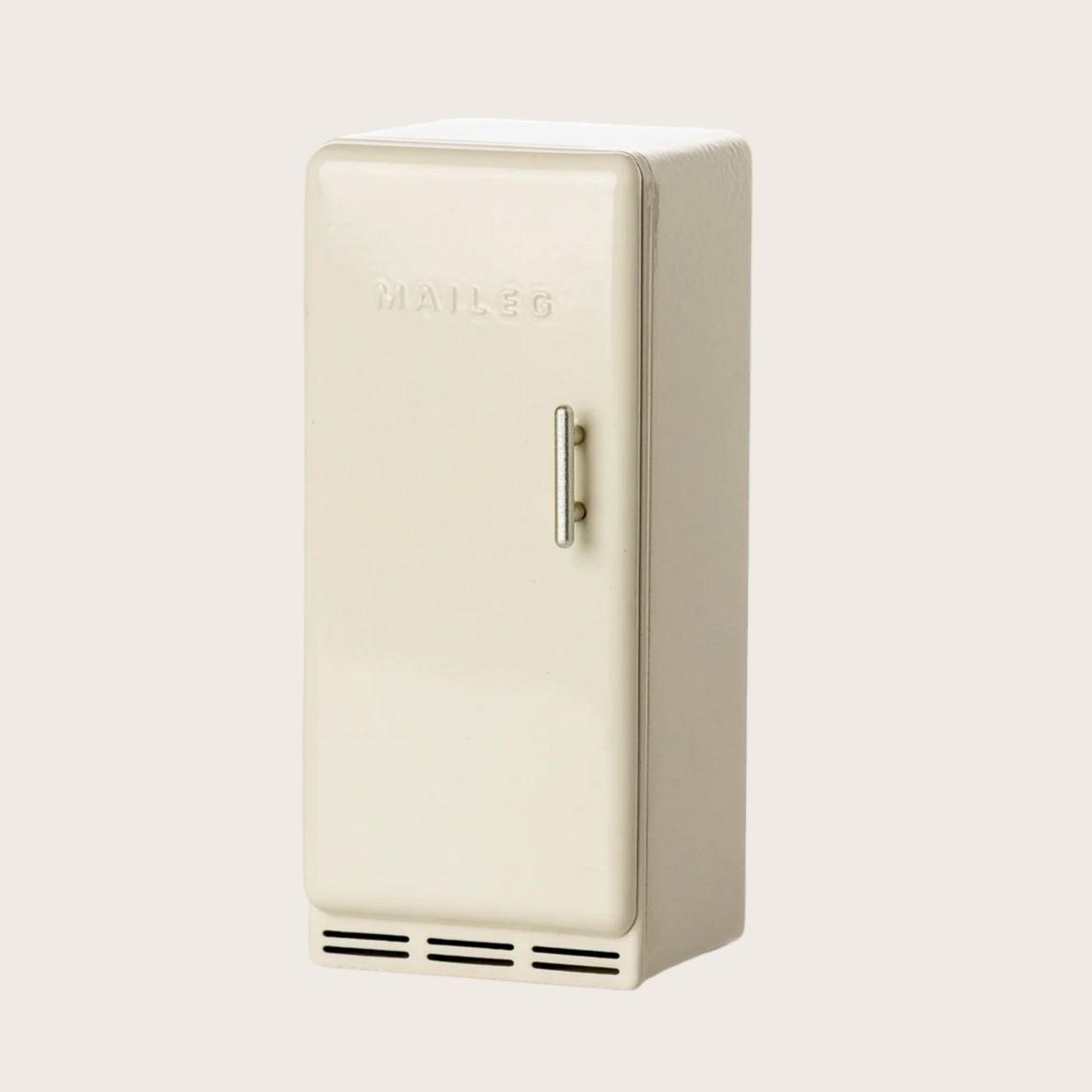 Small white refrigerator .